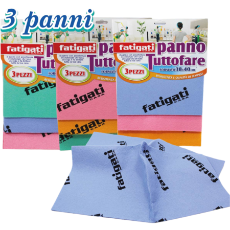 FATIGATI 3 PANNI TUTTOFARE (Confezione da 12 pezzi)