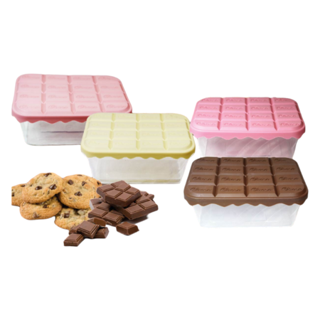 FATIGATI CONTENITORE FORMA CIOCCOLATO 300 ML (Confezione da 12 pezzi)