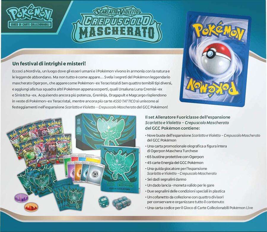 Pokemon, Crepuscolo Mascherato Set Allenatore Fuoriclasse Italiano
