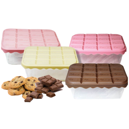 FATIGATI CONTENITORE FORMA CIOCCOLATO 1100 ML (Confezione da 12 pezzi)