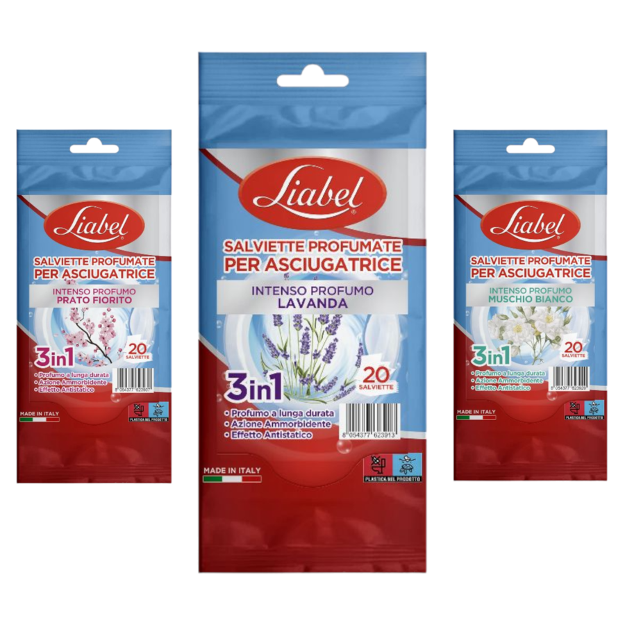 LIABEL SALVIETTINE PROFUMATE ASCIUGATRICE 20 PEZZI (Confezione da 45 pezzi) 