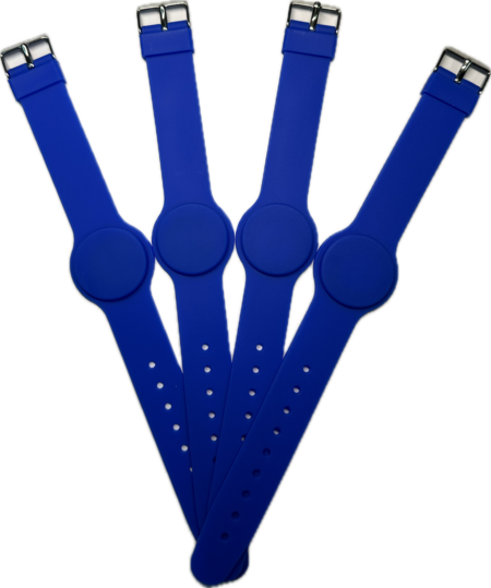 Braccialetti RFID 13,56 MHz, M1, con Cinturino Regolabile (50 pz) - colore BLU (tipo oropogio)