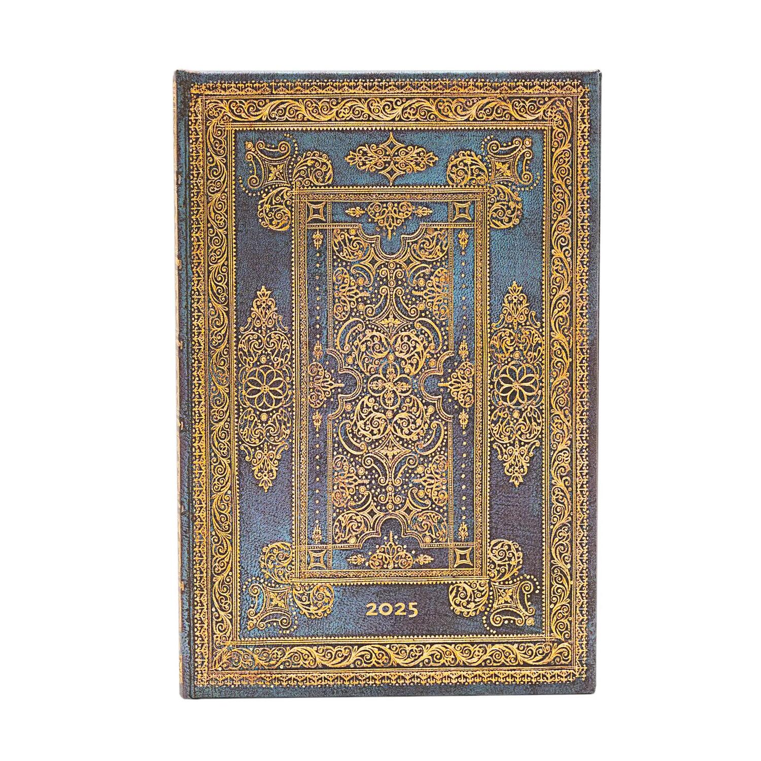 Agenda settimanale 2025 - Blu Lussuoso - PAPERBLANKS 12 MESI - Formato Mini - Orizzontale