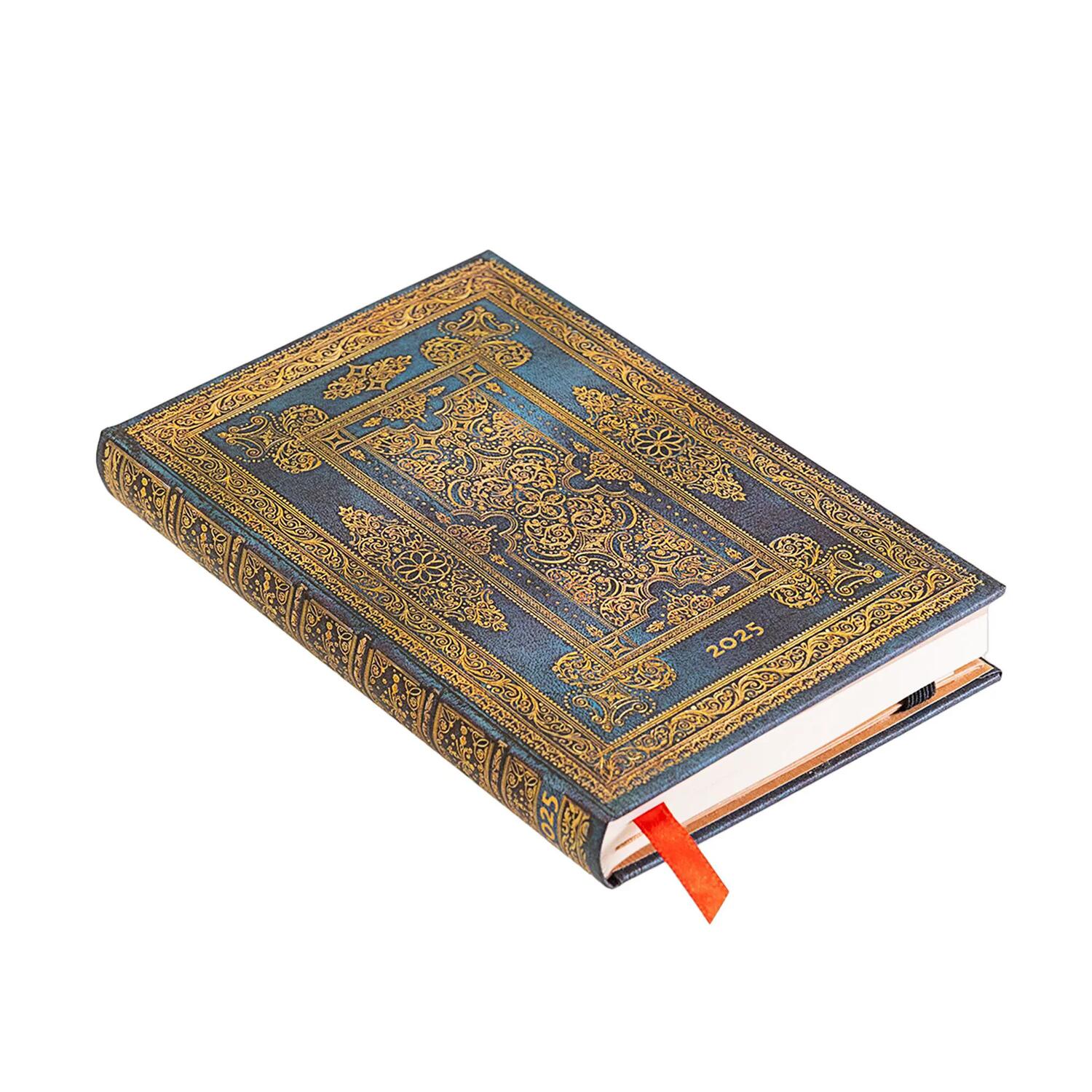 Agenda settimanale 2025 - Blu Lussuoso - PAPERBLANKS 12 MESI - Formato Mini - Orizzontale