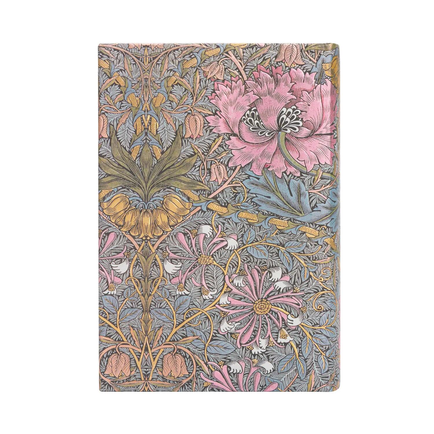 Agenda giornaliera 2025 - Morris Caprifoglio Rosa - PAPERBLANKS 12 MESI - Formato Mini