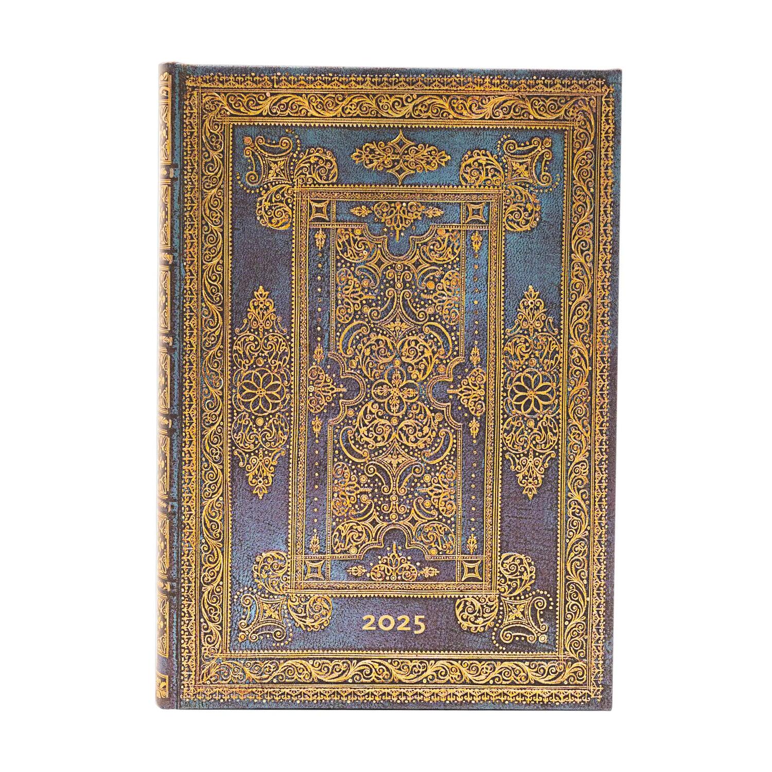 Agenda giornaliera 2025 - Blu Lussuoso - PAPERBLANKS 12 MESI - Formato Midi