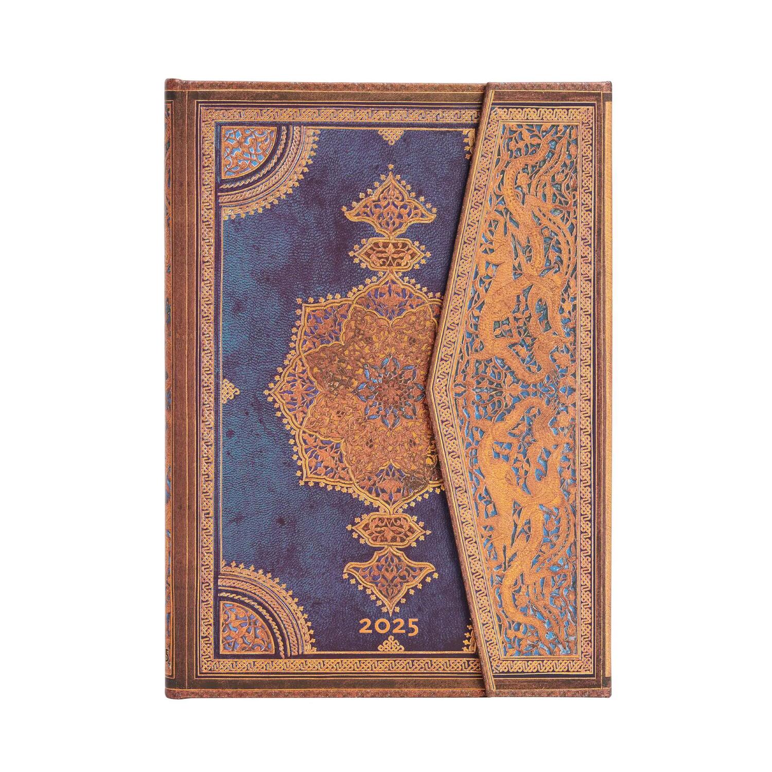 Agenda settimanale 2025 - Indaco Safavita - PAPERBLANKS 12 MESI - Formato Midi - Verticale