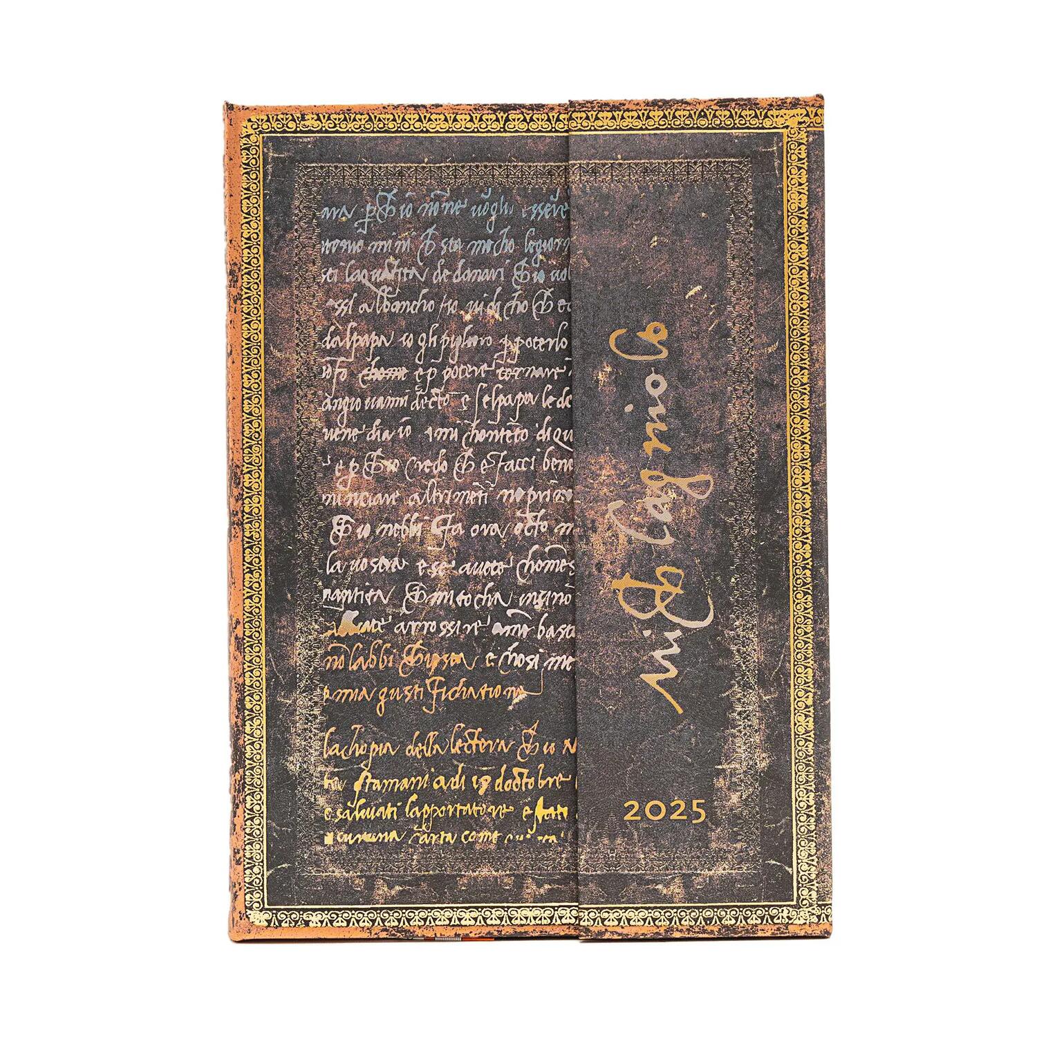 Agenda settimanale 2025 - Scritti di Michelangelo - PAPERBLANKS 12 MESI - Formato Midi - Verticale
