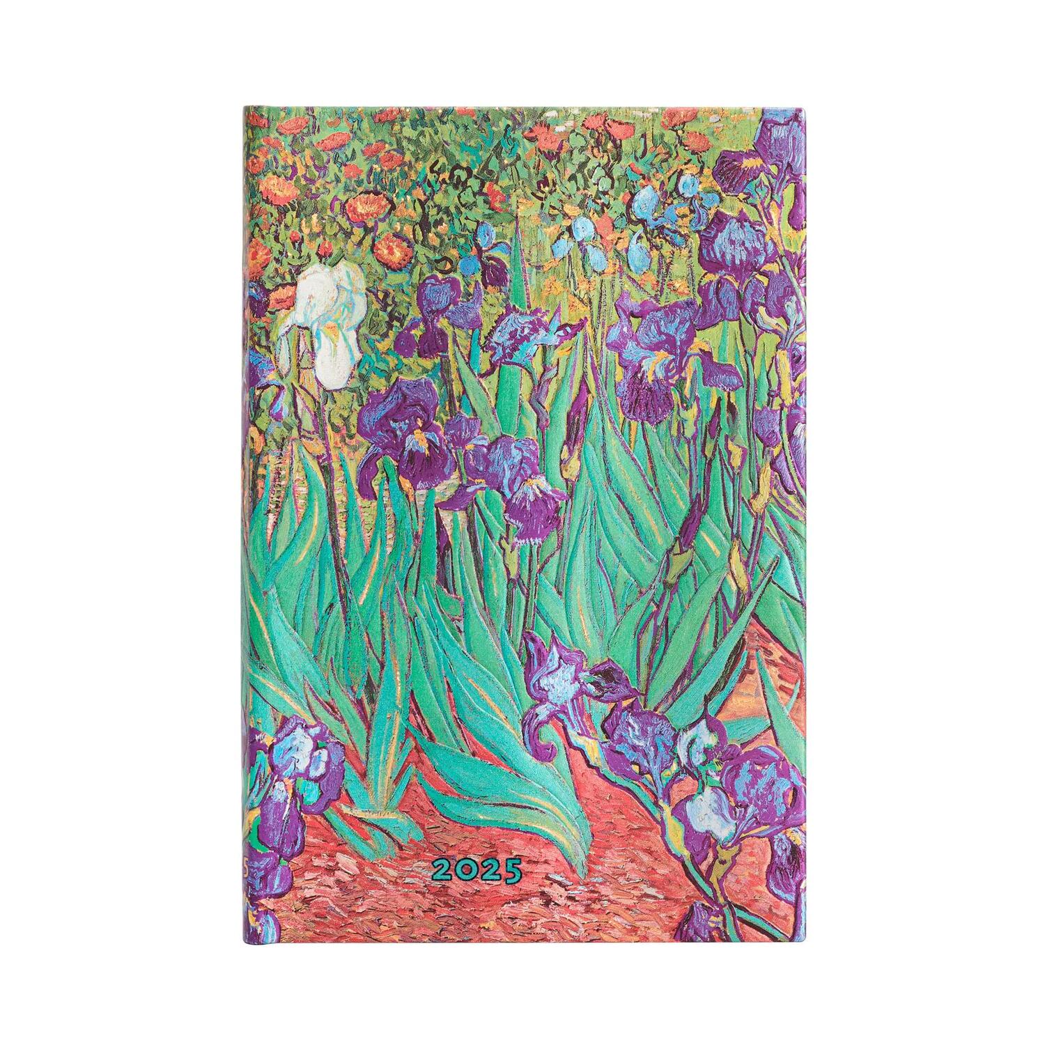 Agenda settimanale 2025 - Iris di Van Gogh - PAPERBLANKS 12 MESI - Formato Mini - Orizzontale