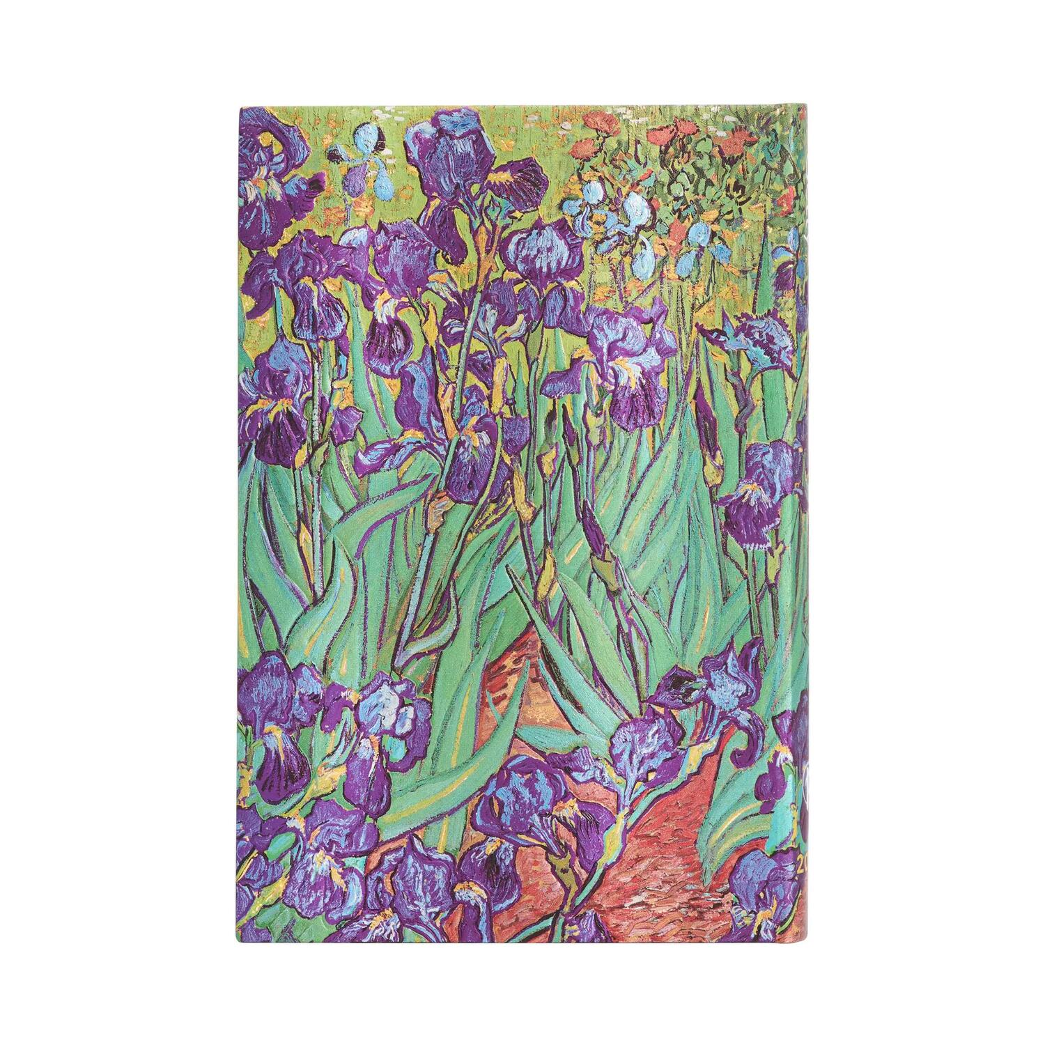 Agenda settimanale 2025 - Iris di Van Gogh - PAPERBLANKS 12 MESI - Formato Mini - Orizzontale