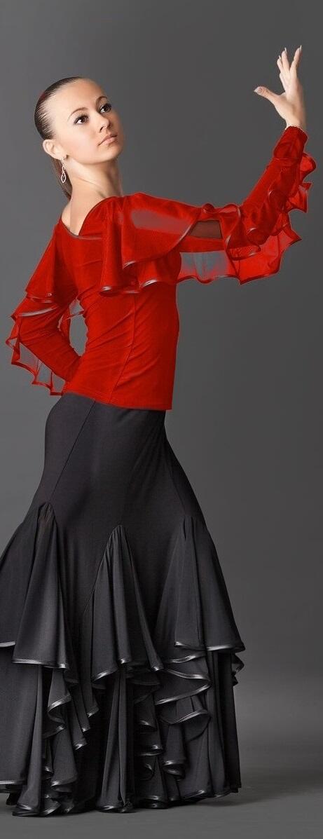 Latino Americano Body Da Ballo Latino Uomo Manica Lunga Floreale