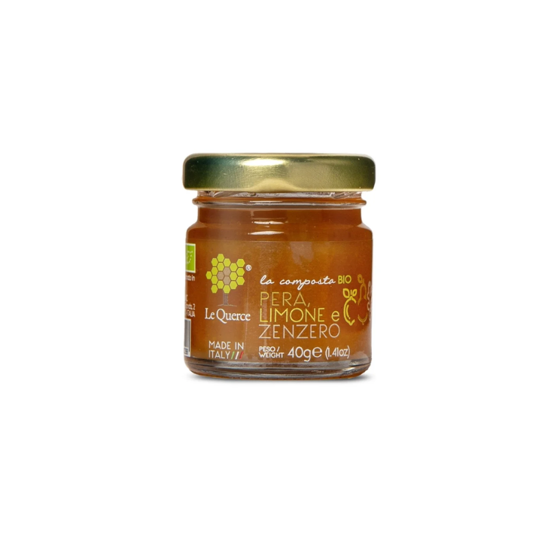 Le querce - Composta di pere, limone e zenzero bio 40g