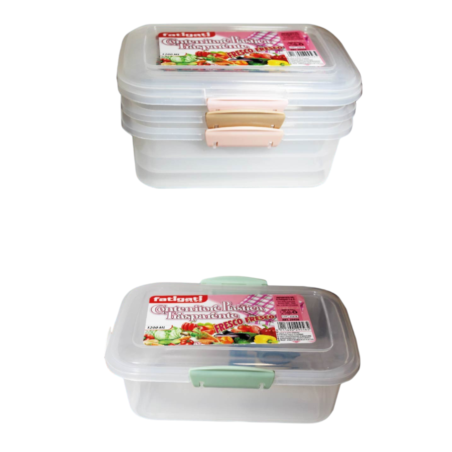 FATIGATI CONTENITORE PLASTICA 1200 ML (Confezione da 12 pezzi) 