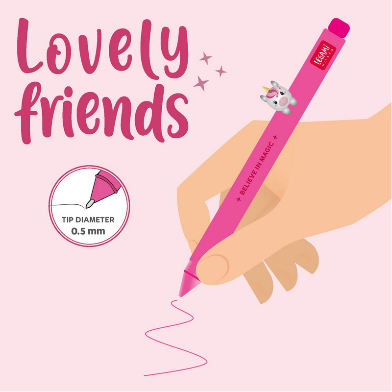 Penna Gel Lovely Friends - Unicorn