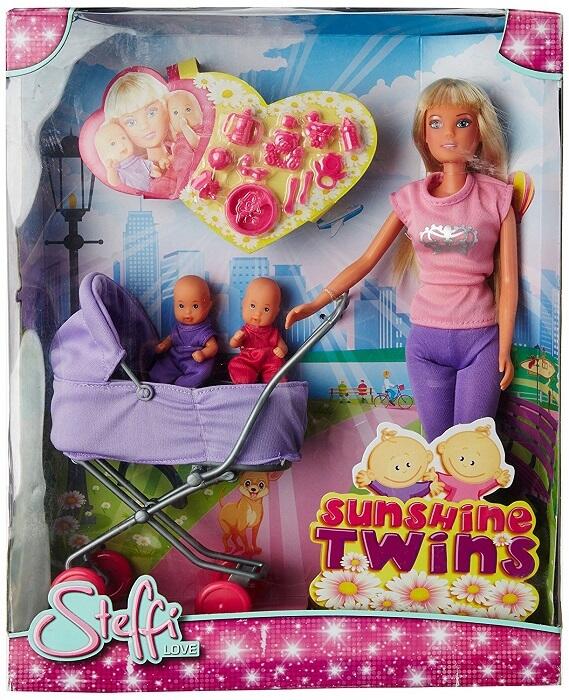 Steffi Love Bambola con gemelli + accessori e carrozzina - SIMBA 105738060 - 3+