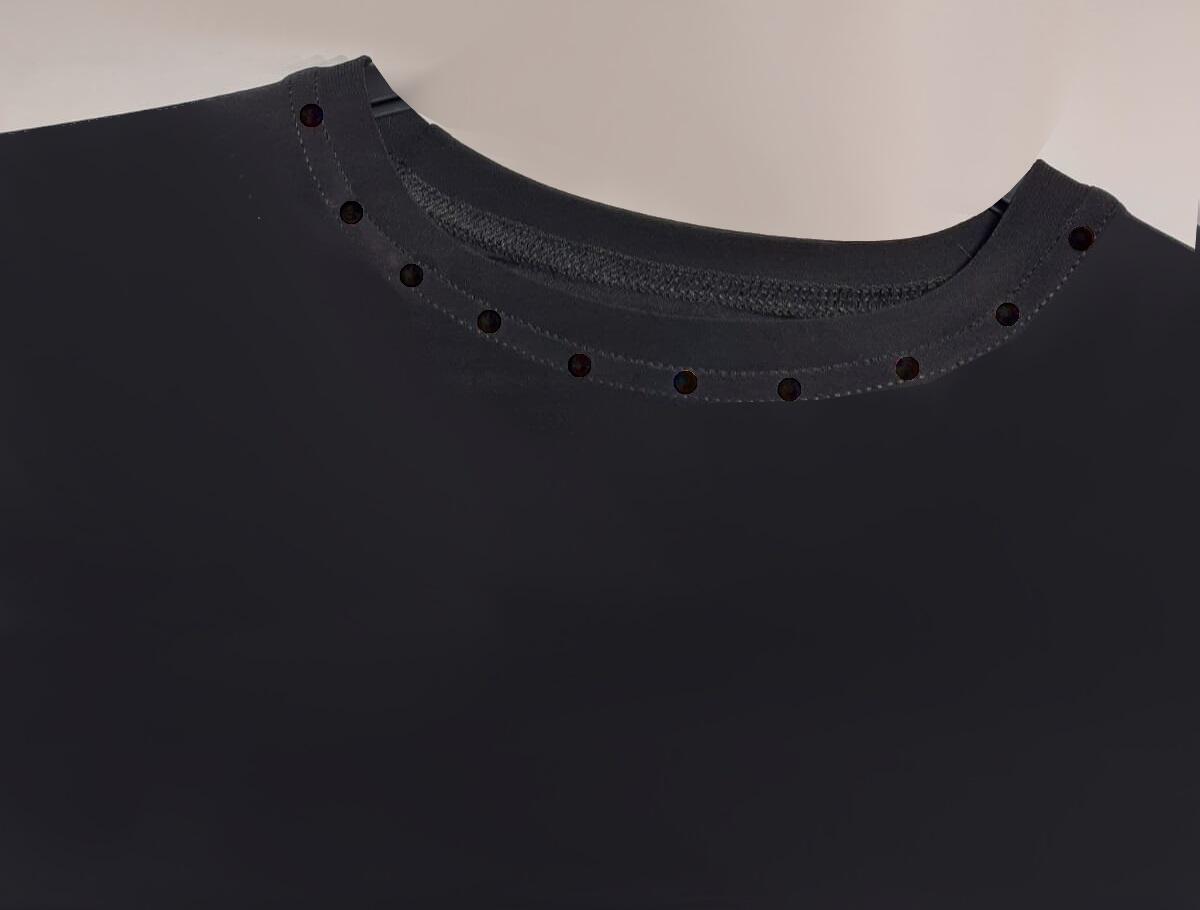 Cipo & Baxx Maglia Uomo Manica Lunga Con Stampa A Strass – Girocollo In Cotone Ed Elastan – Modello CL451
