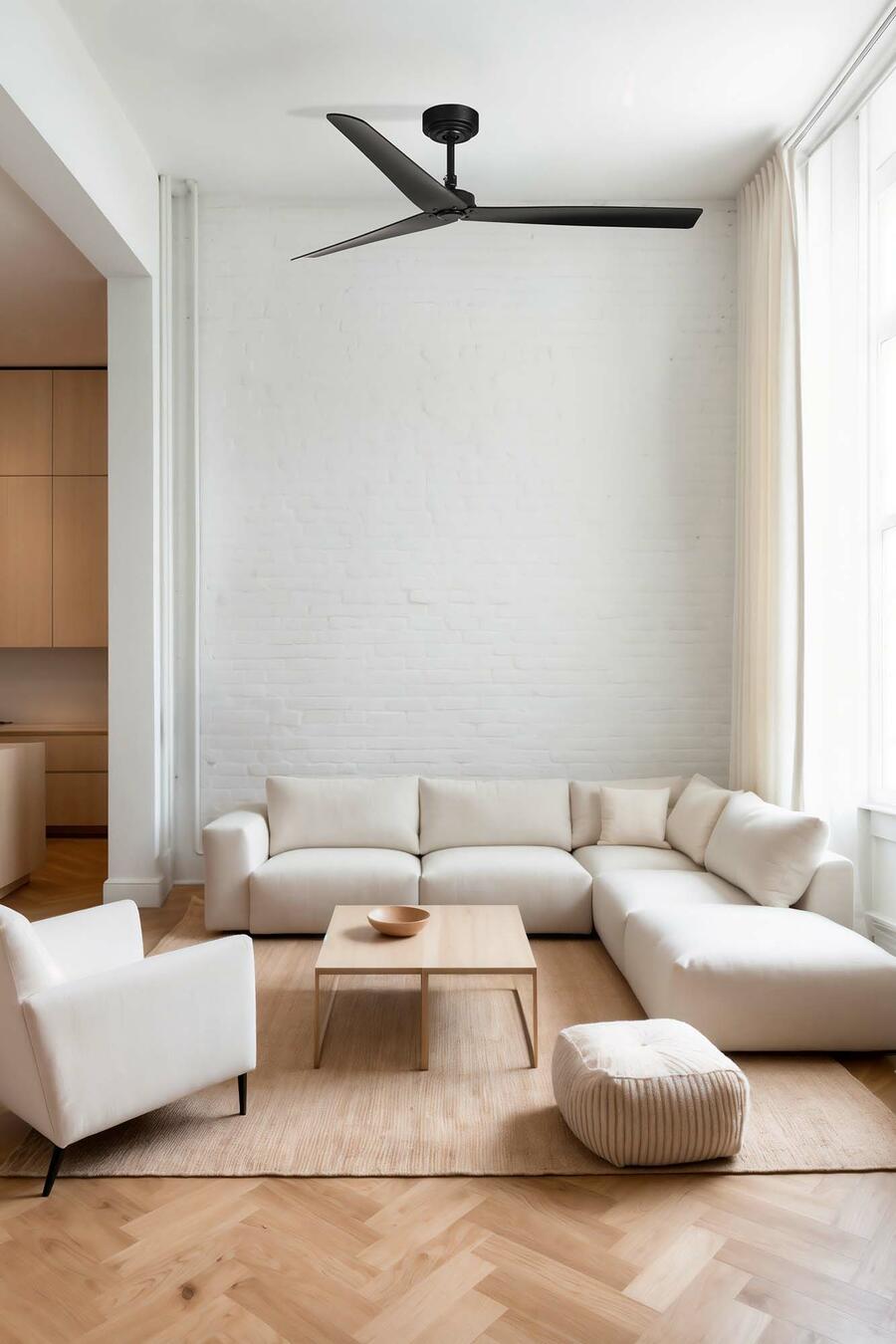 MILOS - Ventilatore da soffitto Ø 1320 mm con motore DC - 3 pale