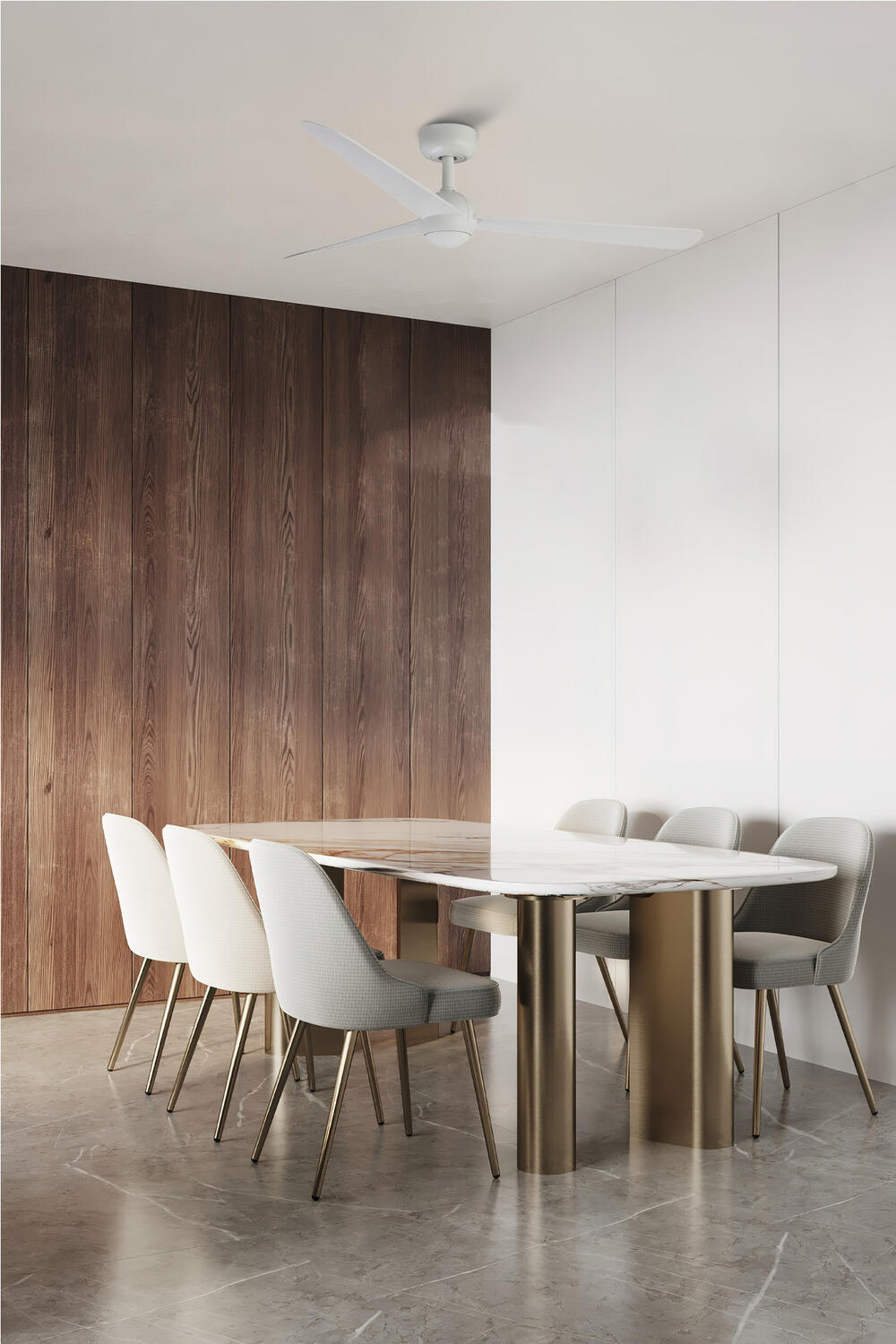 SFERA SMART - Ventilatore da soffitto Ø 1250 mm con motore DC - 3 pale