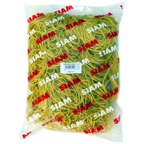 Elastici in gomma gialli - spessore 1,6 / 1,8 mm - sacco da 1 KG SIAM