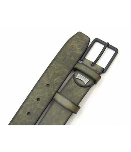 Cintura in vera pelle con gradiente di colore 