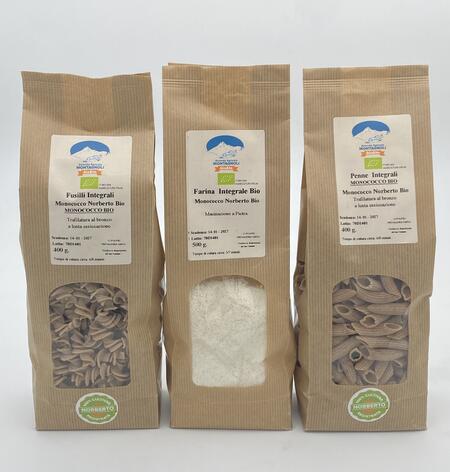 Box Promozionale 5 Penne Norberto BIO + 5 Fusilli Norberto BIO + 2 Farina Norberto BIO