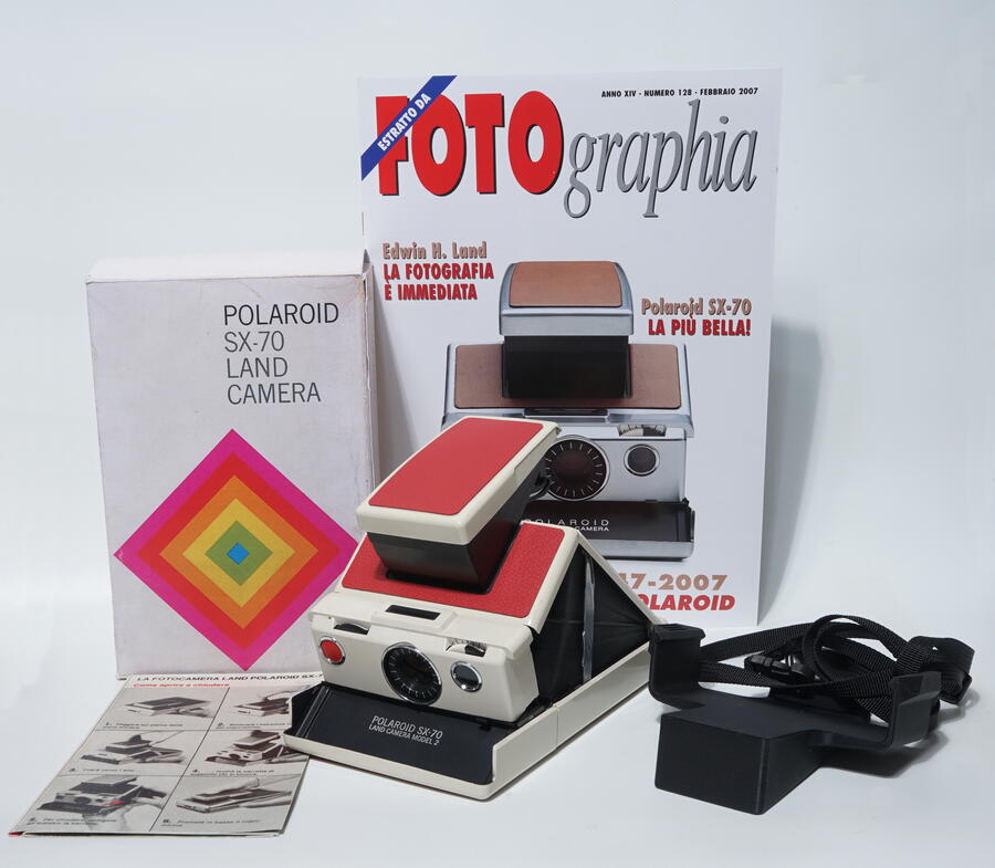 POLAROID SX 70 - MODEL 2 - DF 600  - BIANCA ROSSA - RIGENERATA