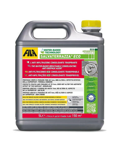 Impermeabilizzante FILA SALVATERRAZZA® ECO Terrazzi a Base Acqua Anti Infiltrazioni da 5 litro