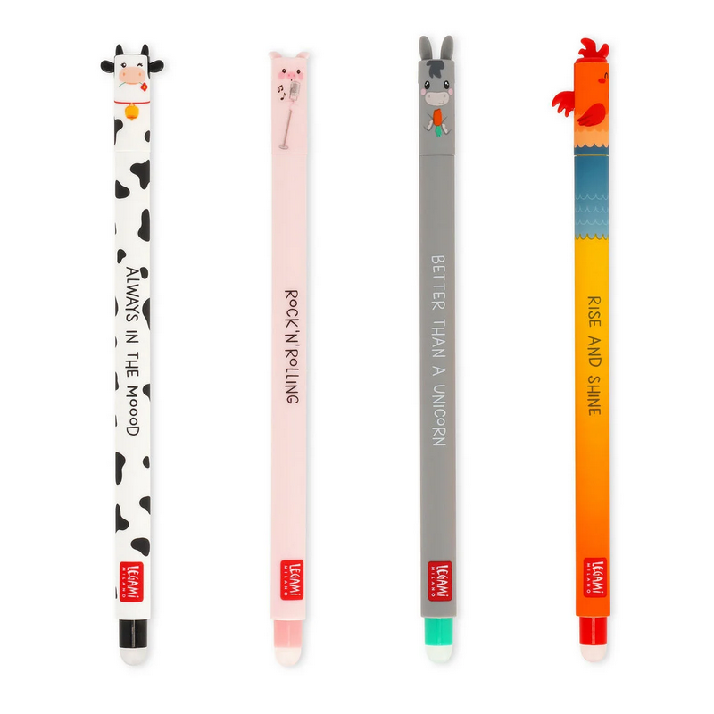 Set di 4 Penne Gel Cancellabili - Erasable Pen