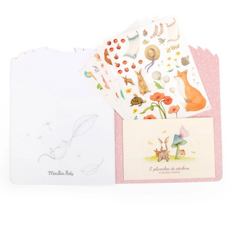 Quaderno da colorare con 230 adesivi Les Rosalies