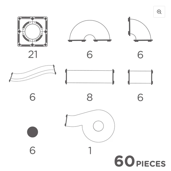 Ball Run Compact Pack Intense 60 pieces - Pista delle biglie