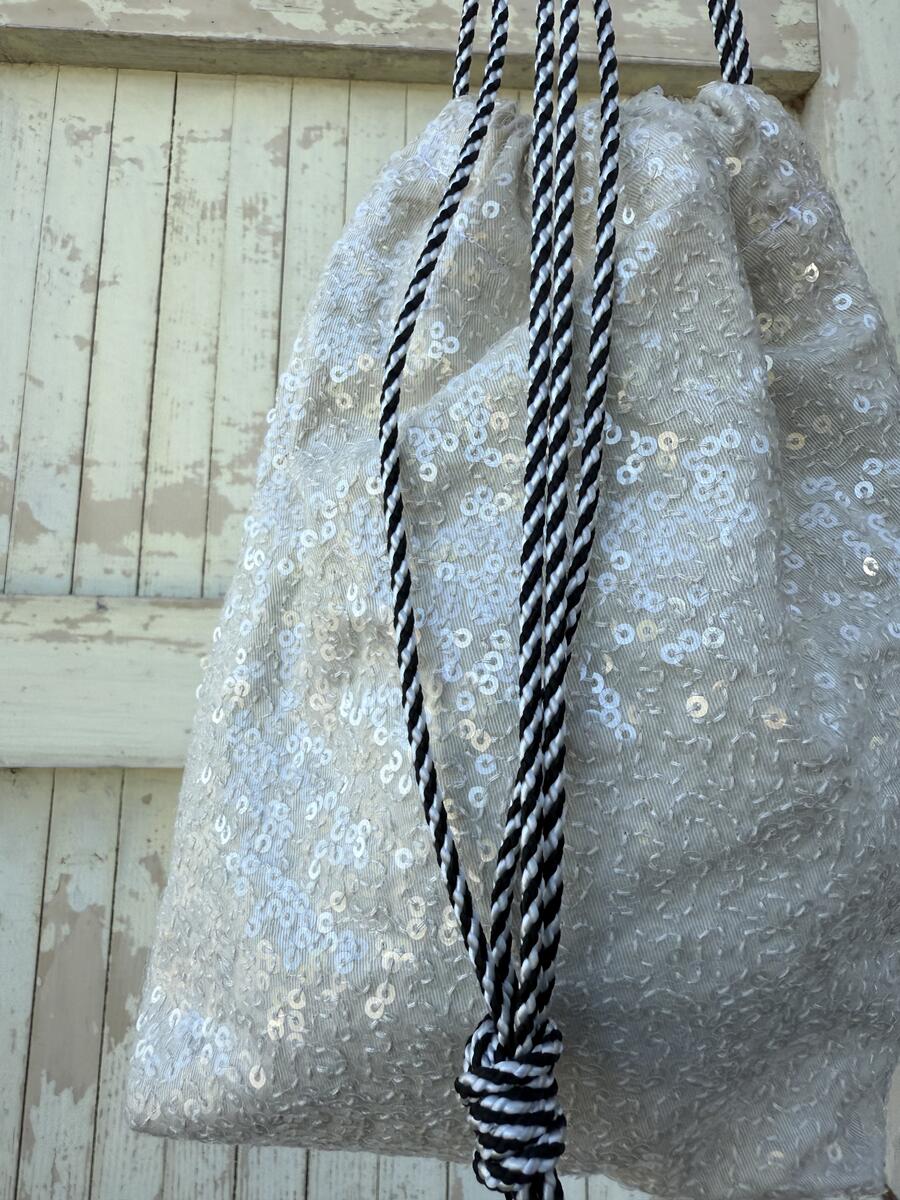 Secchiello  paillettes bianco