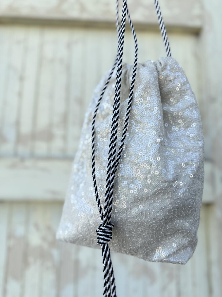 Secchiello  paillettes bianco