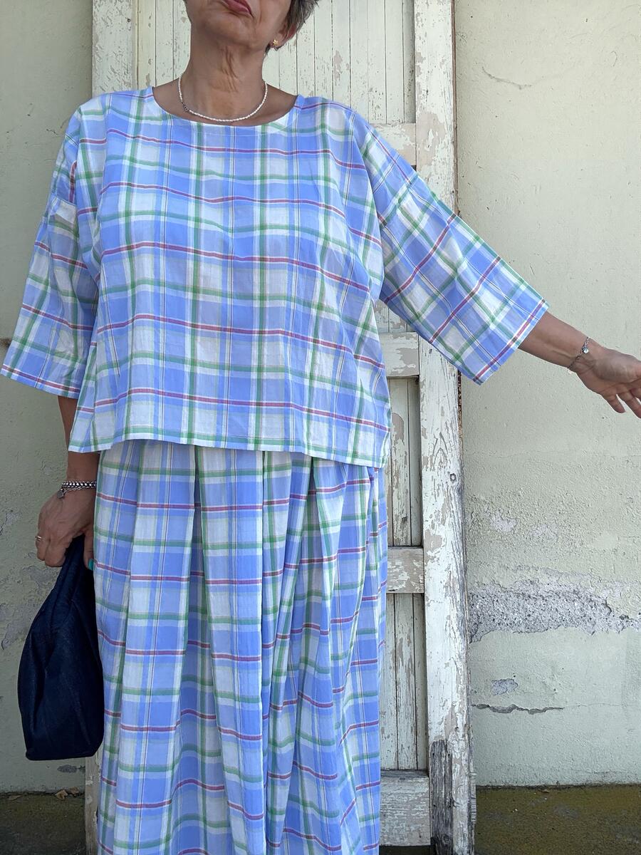 Camicia maxi quadri