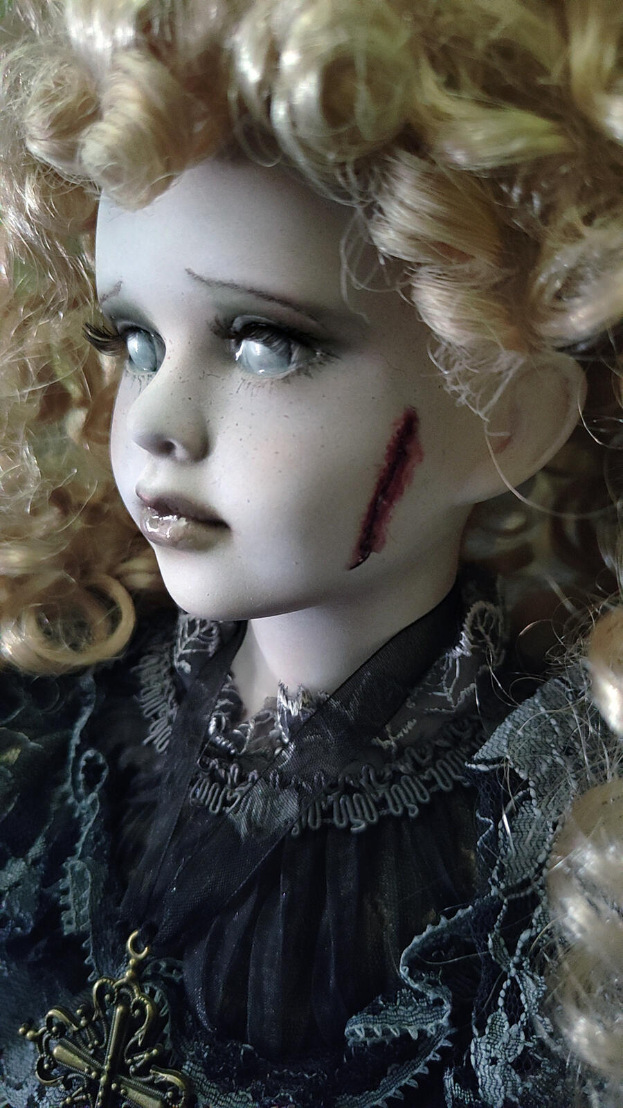 Seraphine bambola Creepy Vittoriana goth 60 cm.