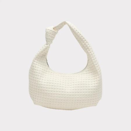 Borsa a spalla, nodo decorativo, effetto intrecciato