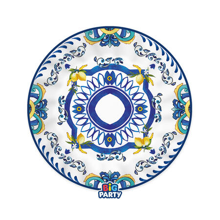 Amalfi Piatto in carta Diametro cm.20 conf.6 pezzi