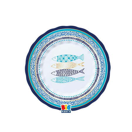 Marine Piatto in Carta Diam. 20 cm PEZZI 8
