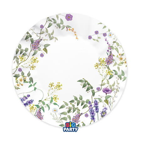 Flower Garden Piatto in Dia. cm.25 Conf. 6 pezzi 