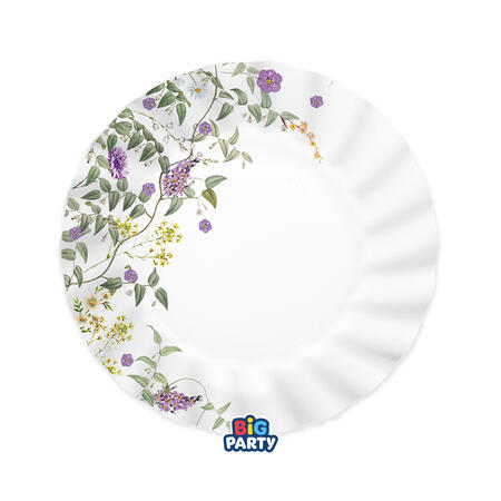 Flower Garden Piatto in Carta Diam.20 cm Conf. 6 pezzi