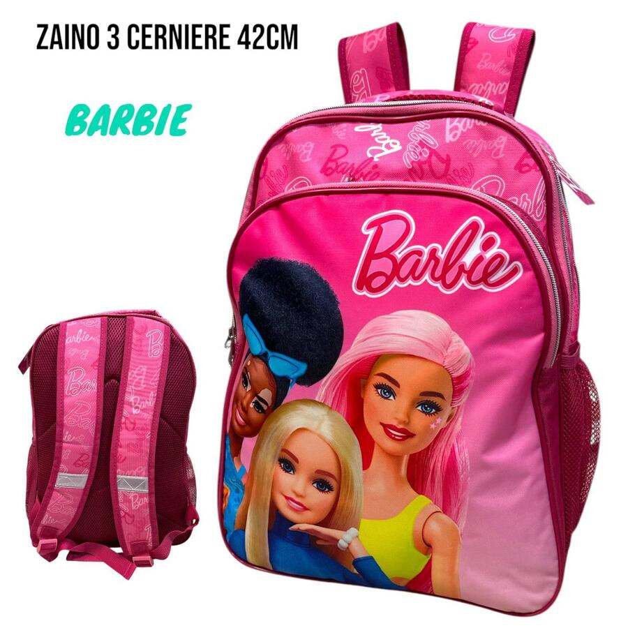 ZAINO A TRE CERNIERE BARBIE DA 42 cm