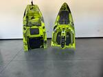 Kayak a Motore di prua Haswing Cayman 55lb con GPS + Pedali divisibile Big Mama Triken 330 live S, con ruote e vasca del vivo