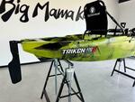 Kayak a Motore di prua Haswing Cayman 55lb con GPS + Pedali divisibile Big Mama Triken 330 live S, con ruote e vasca del vivo