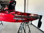 Kayak a Motore di prua Haswing Cayman 55lb con GPS + Pedali divisibile Big Mama Triken 330 live S, con ruote e vasca del vivo