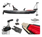 BIG MAMA KAYAK A PEDALI TRIKEN 330 con Pulpito Inox + Piastra sgancio rapido + motore HASWING Cayman 55lb funzione ancora e GPS per MARE e LAGO