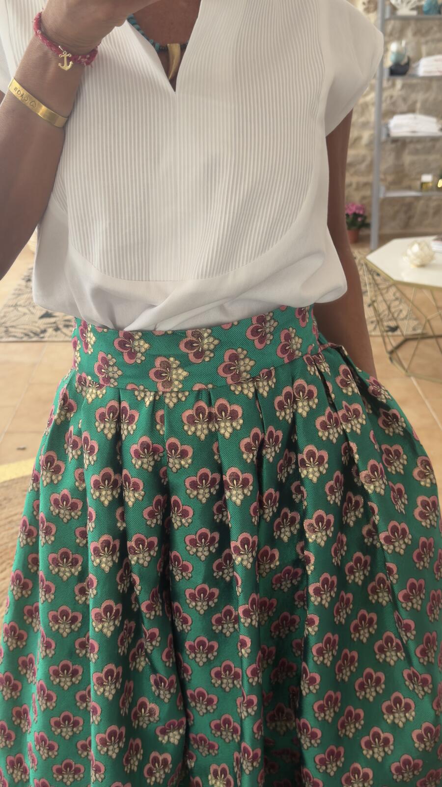 Maxi gonna Green Duchesse