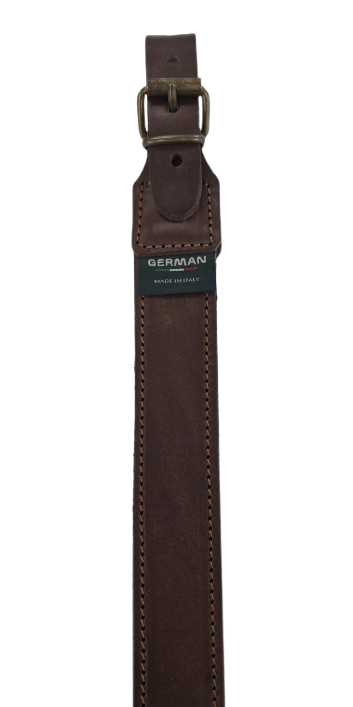 Bretella per fucile tutta in cuoio ingrassato mm.30 colore marrone con antiscivolo