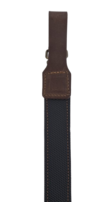 Bretella per fucile tutta in cuoio ingrassato mm.30 colore marrone con antiscivolo