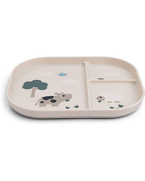 Piatto con scomparti Tiny Farm - Colori assortiti