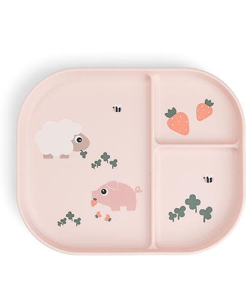 Piatto con scomparti Tiny Farm - Colori assortiti