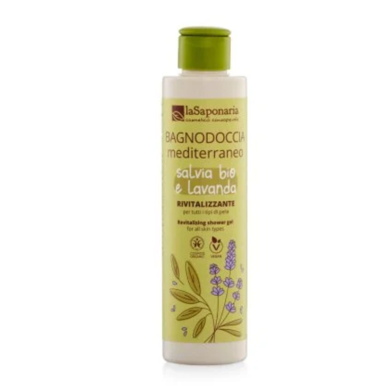 La Saponaria - Bagno Doccia mediterraneo Salvia bio e Lavanda